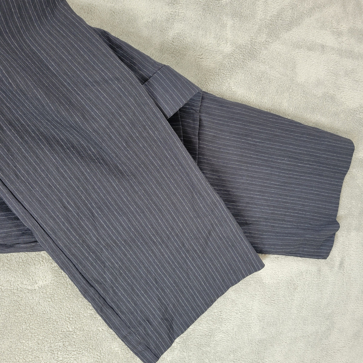 Simply Vera Wang Pants XXL Gray White Pinstripe  Elastic Waist Bootcut STR93XE