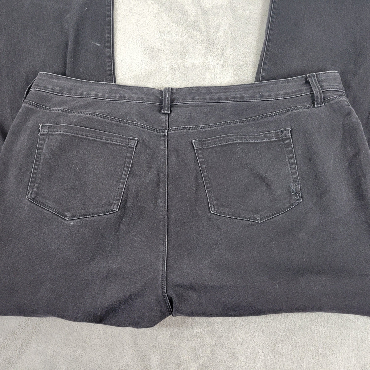 Style Co Jeans 20W Plus Size Black Denim Bootcut 42 Waist 5 Pocket BOO7E