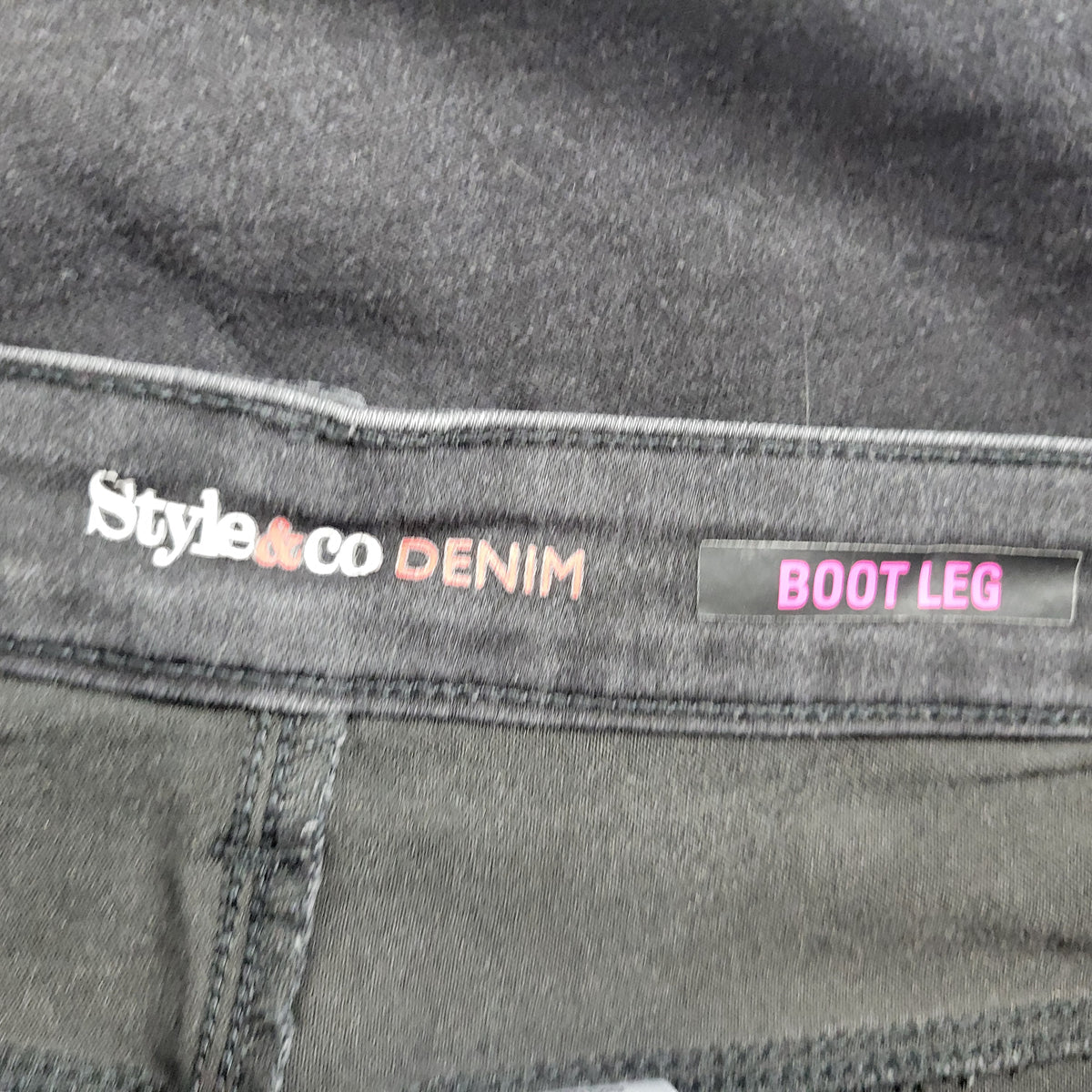 Style Co Jeans 20W Plus Size Black Denim Bootcut 42 Waist 5 Pocket BOO7E