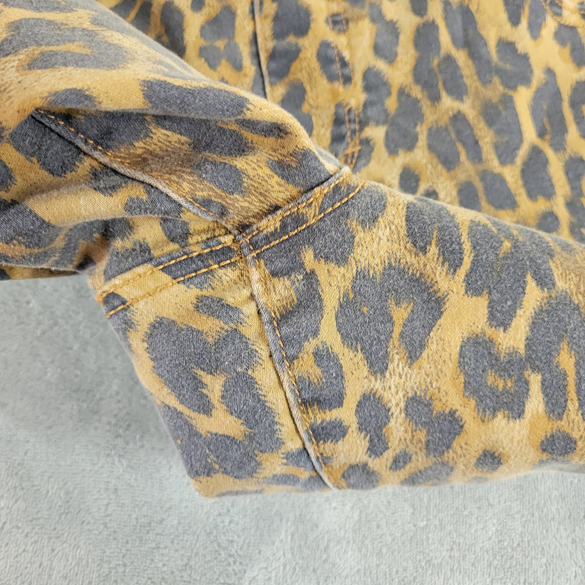 Style Co Jeggings XL Black Tan Animal Print Pull On Tapered Pants ANI66XE