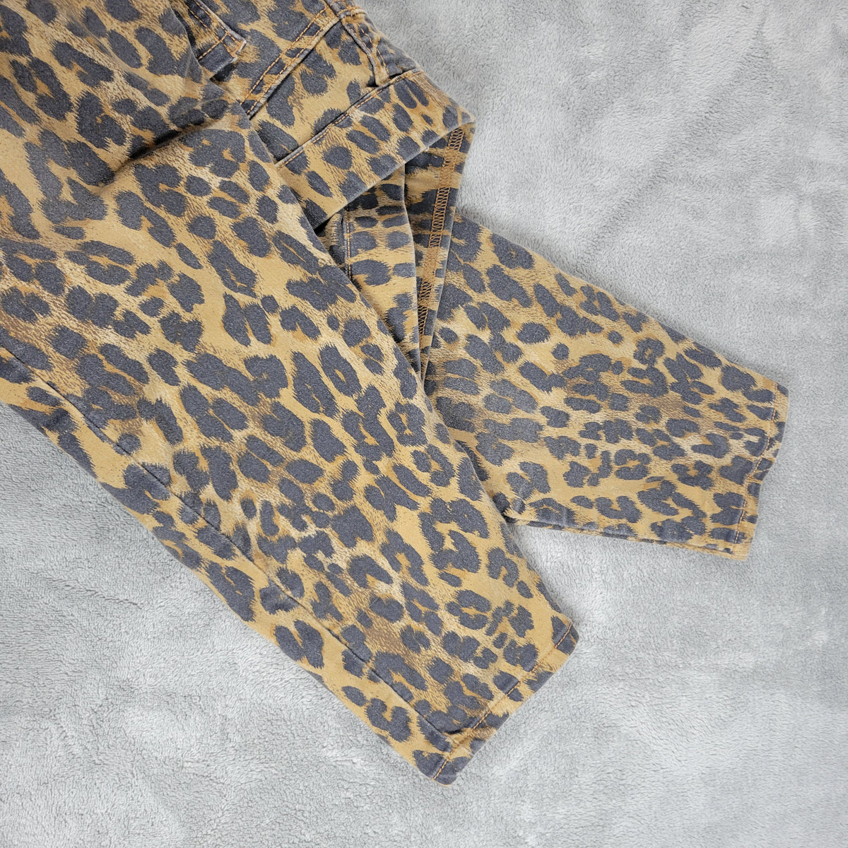 Style Co Jeggings XL Black Tan Animal Print Pull On Tapered Pants ANI66XE