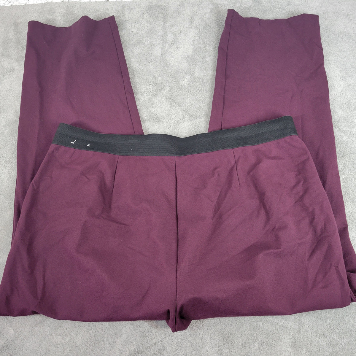 Liz Claiborne Audra Pants 1X Plus Size Purple Pull On Dress Pockets PUR58E