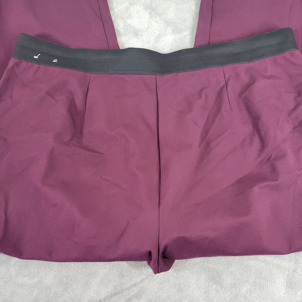 Liz Claiborne Audra Pants 1X Plus Size Purple Pull On Dress Pockets PUR58E