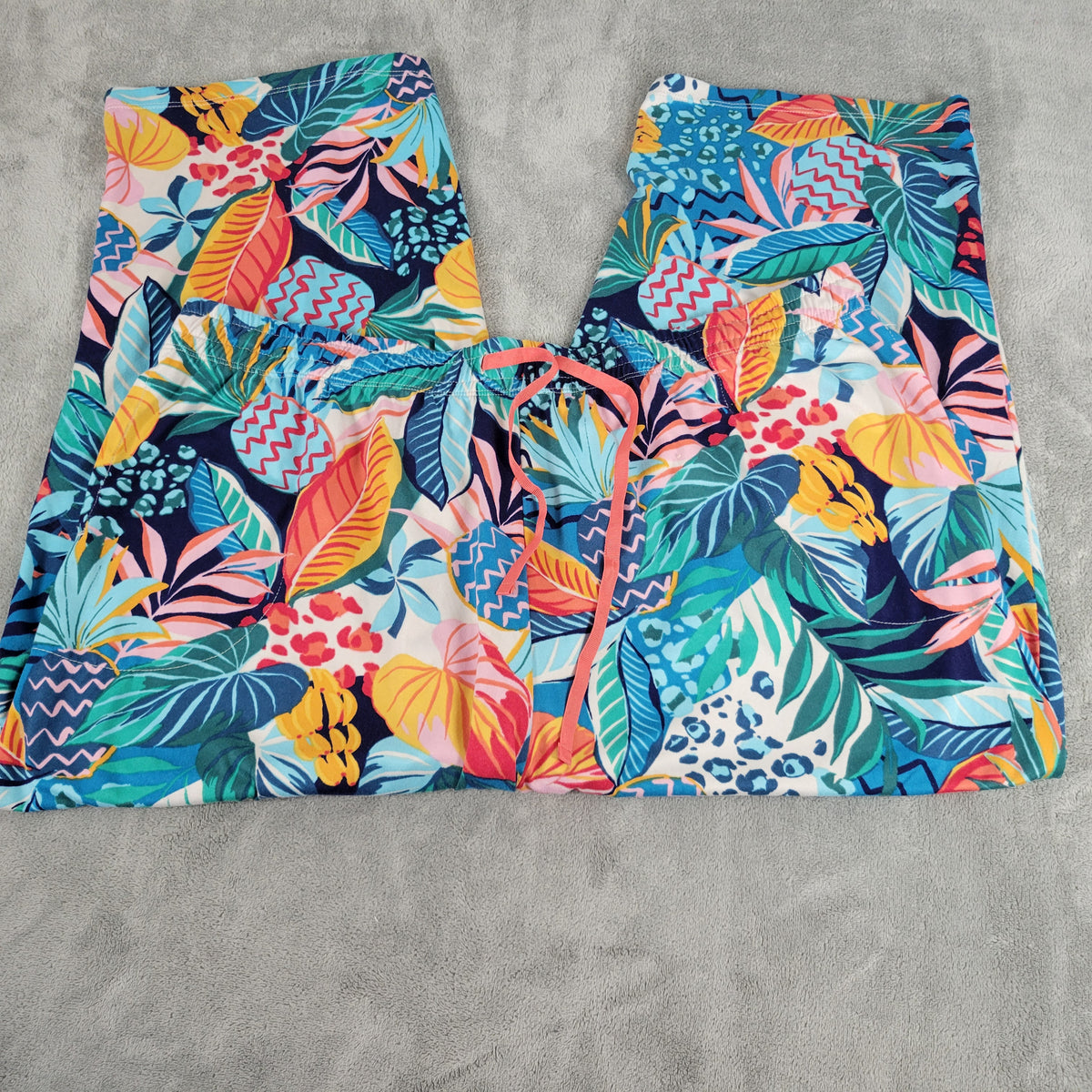 Cuddl Duds Pajama Pants 2X Plus Size Multicolor Floral Capri Crop FLO278E