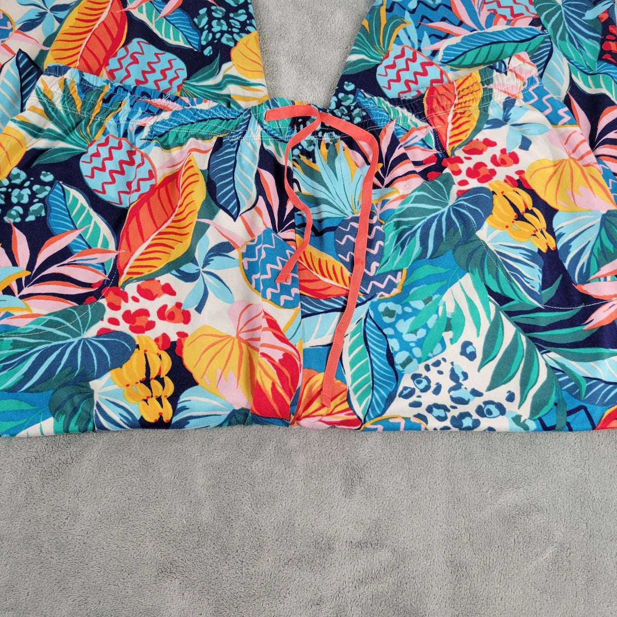 Cuddl Duds Pajama Pants 2X Plus Size Multicolor Floral Capri Crop FLO278E