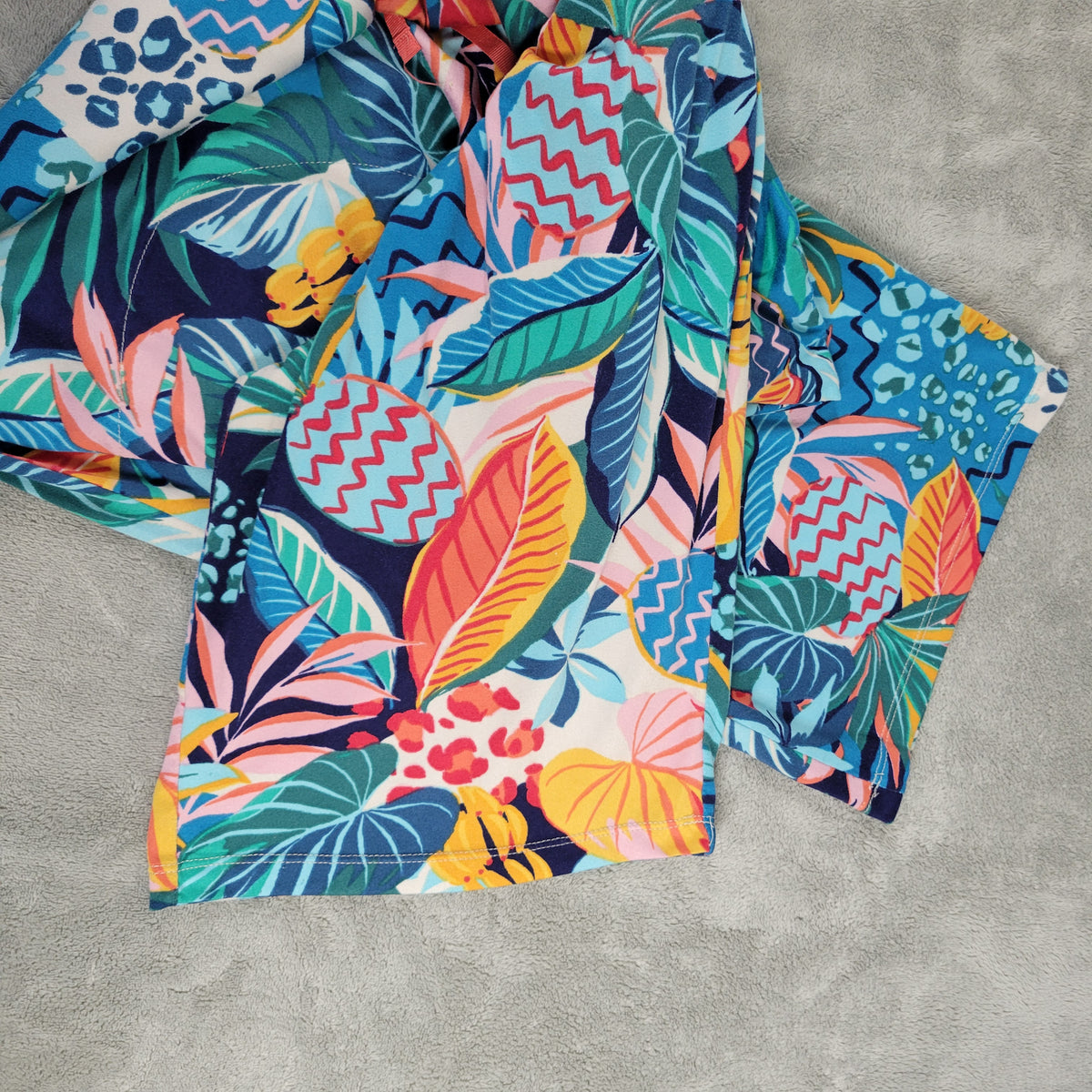 Cuddl Duds Pajama Pants 2X Plus Size Multicolor Floral Capri Crop FLO278E
