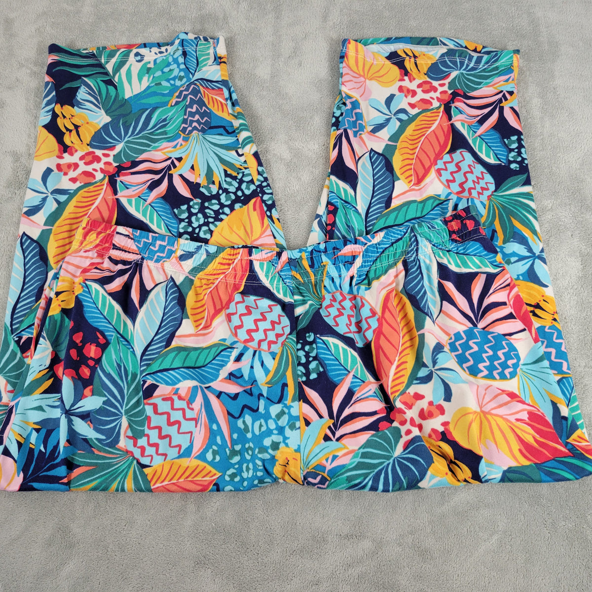 Cuddl Duds Pajama Pants 2X Plus Size Multicolor Floral Capri Crop FLO278E