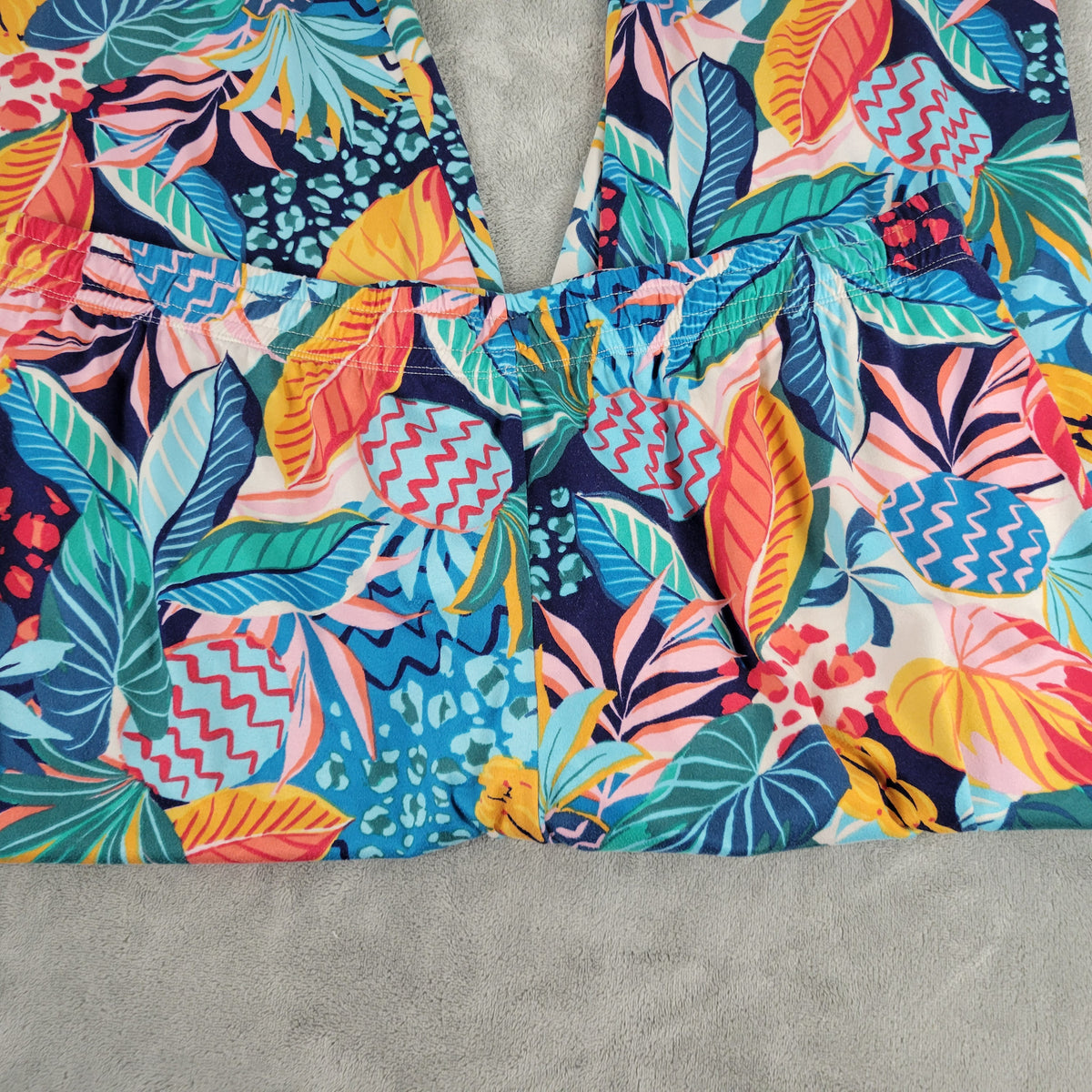 Cuddl Duds Pajama Pants 2X Plus Size Multicolor Floral Capri Crop FLO278E