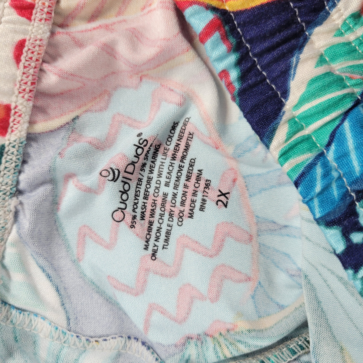 Cuddl Duds Pajama Pants 2X Plus Size Multicolor Floral Capri Crop FLO278E