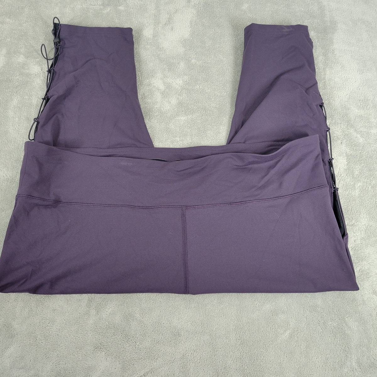 Shape Womens 3X Purple Lace Up Side Leggings Capris Mesh Cutout Stretch PUR31E
