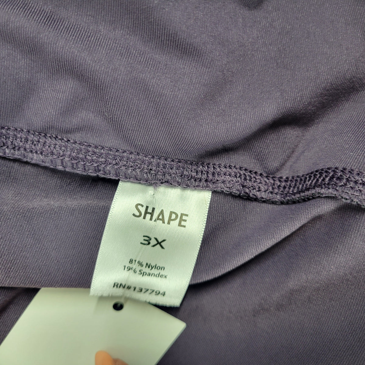 Shape Womens 3X Purple Lace Up Side Leggings Capris Mesh Cutout Stretch PUR31E