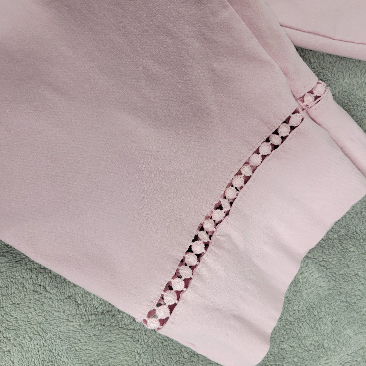 Crown & Ivy Women 20W Pink Cropped Pants Elastic Waist Straight Leg PIN4E