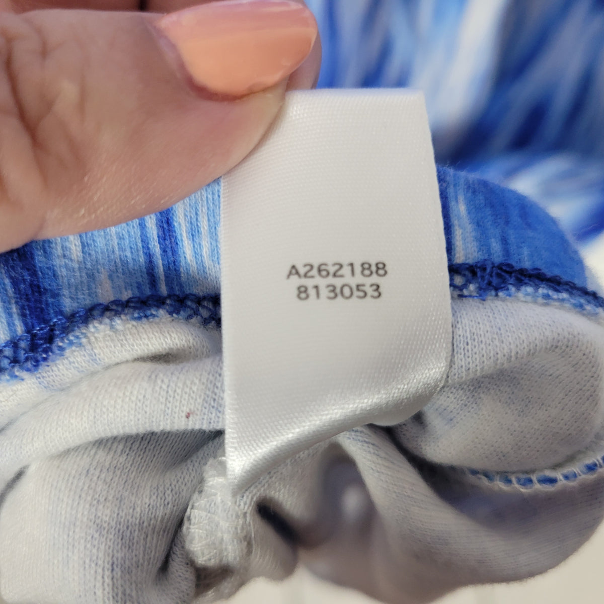 Liz Claiborne Shirt Dress 1X Plus Size Blue White Watercolor Cotton WAT98E