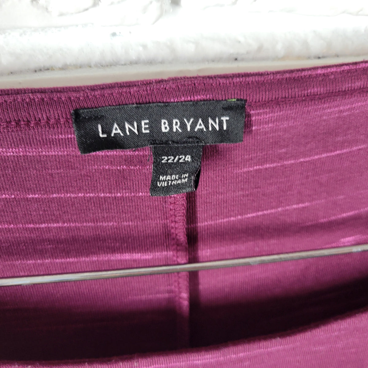 Lane Bryant 22 24 Tee Tunic Top Purple Solid Short Sleeve Side Slit Casual PUR6E