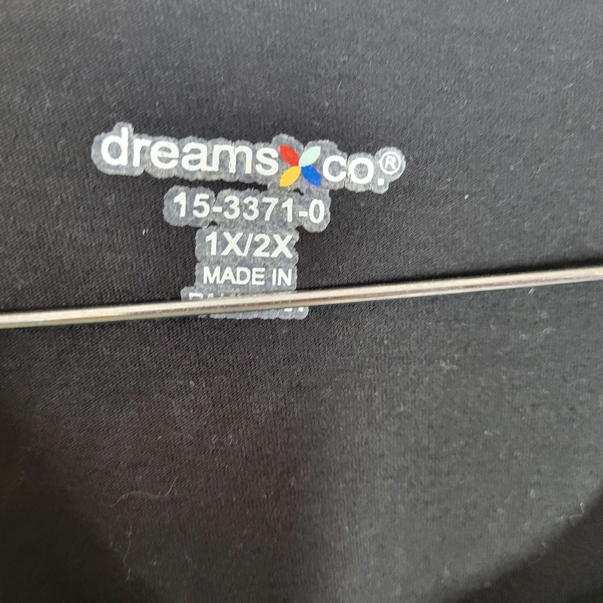 Dreams & Co Women's Plus 1X/2X Black Cotton Sleepshirt Zebra Heart BLA41E