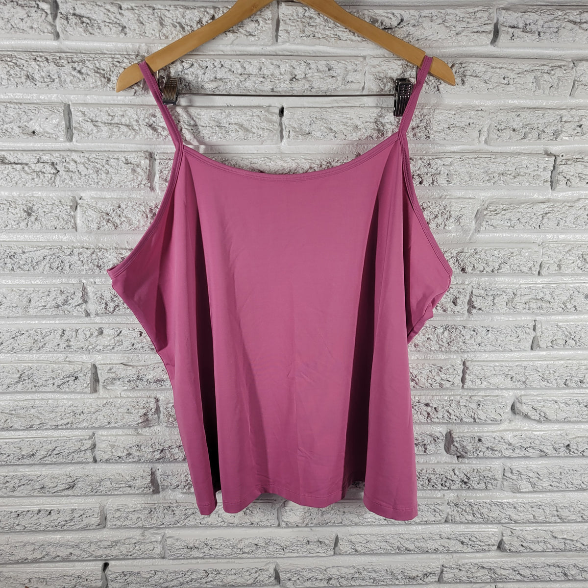 Studio 1940 Camisole Pink Top Plus Size Adjustable Spaghetti Strap Stretch PIN41E