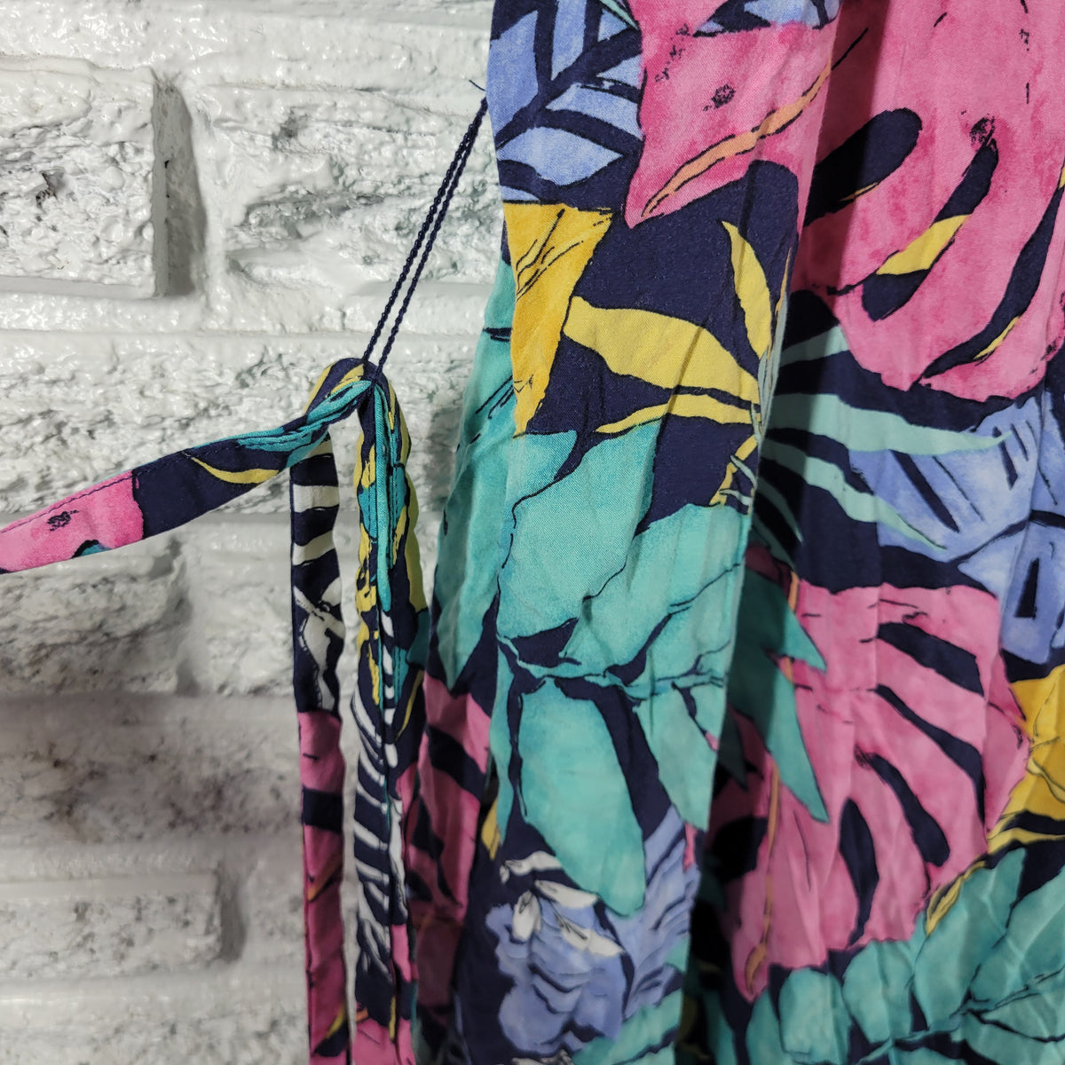 Forever 21 2X Jumpsuit Floral Wide Leg Pockets Belted Adjustable Strap FLO298E