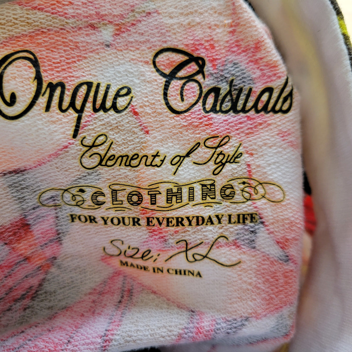 Onque Casuals Women XL Jacket Floral Full Zip 3/4 Sleeve Cotton Pockets FLO302E