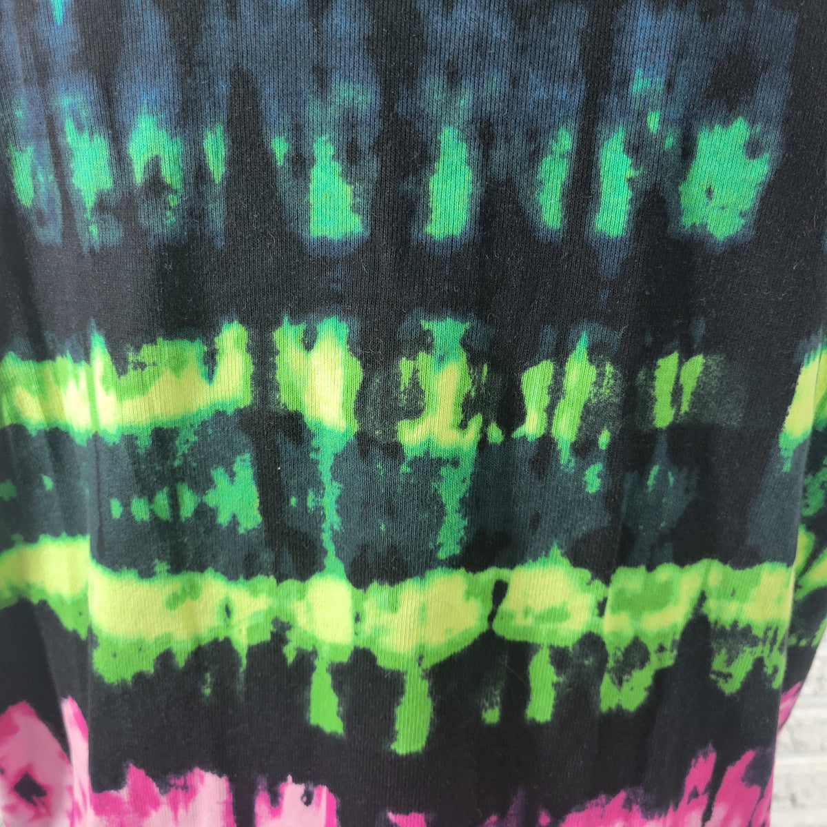 Rafaella Women 2X Tee Shirt Cotton Tie Dye Keyhole Short Sleeve Multicolor Top TIE4E