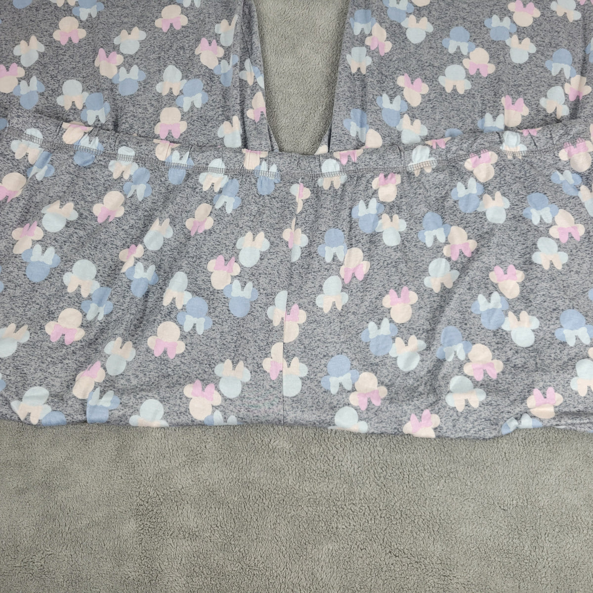 Disney Womens Pajama Pants Size 3X Grey Pastel Mickey Minnie Mouse Drawstring Sleep  NOV142E