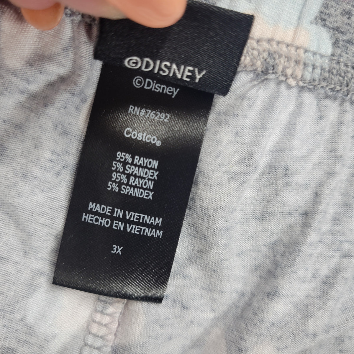 Disney Womens Pajama Pants Size 3X Grey Pastel Mickey Minnie Mouse Drawstring Sleep  NOV142E