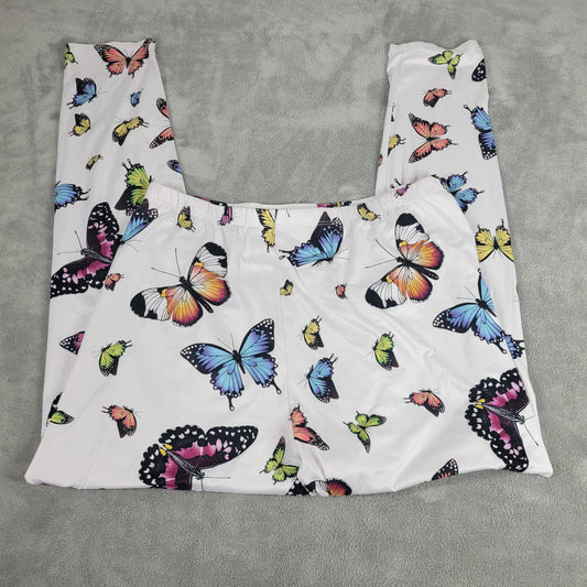 Fashion Nova Pajama Pants Womens 2X Plus Multicolor Butterfly Loungewear Sleep B28E