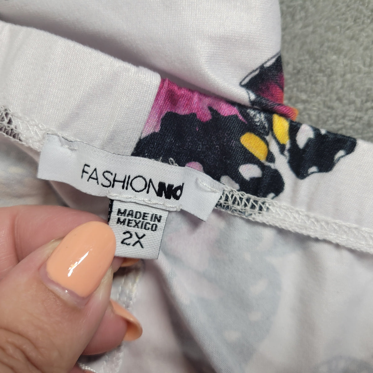 Fashion Nova Pajama Pants Womens 2X Plus Multicolor Butterfly Loungewear Sleep B28E