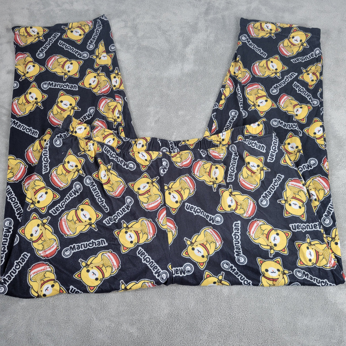 MaruChan Ramen Noodle Lucky Cat Pajama Pants Womens 2XL XXL Lounge Sleepwear NOV120E