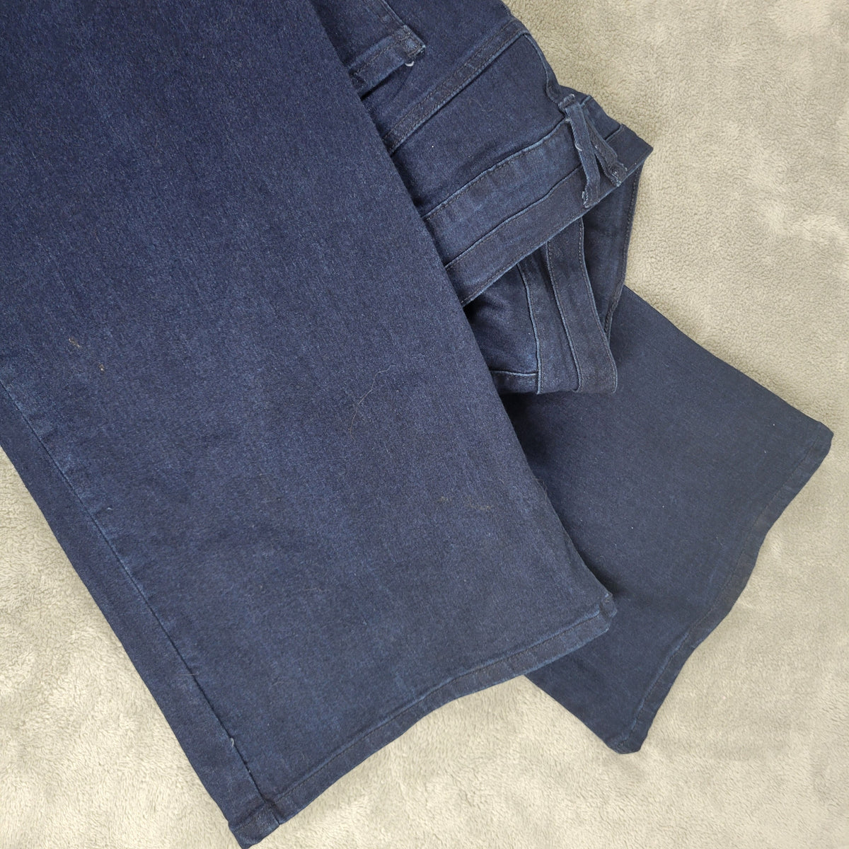 Avenue Jeans Womens Plus 24 Dark Wash Bootcut Stretch Elastic Waist Denim Blue BOO15E