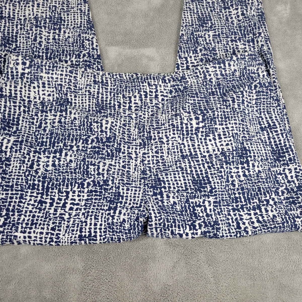 CD Daniels Leggings 1X Women Plus Watercolor Blue White Cotton Spandex Stretchy WAT43XE