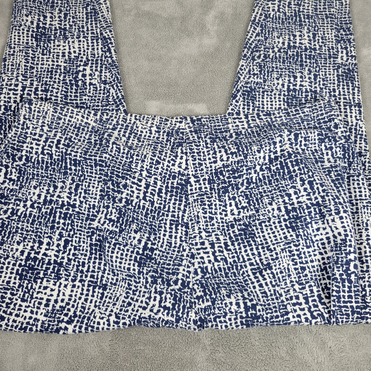 CD Daniels Leggings 1X Women Plus Watercolor Blue White Cotton Spandex Stretchy WAT43XE