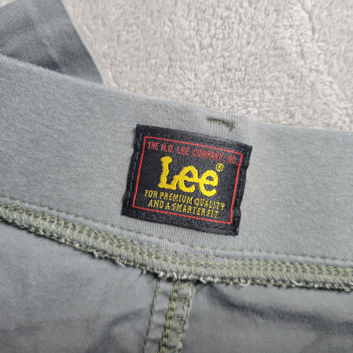 Lee Cargo Shorts Womens 18 Plus Blue Gray Elastic Waist Stretch Pockets  GRA32E