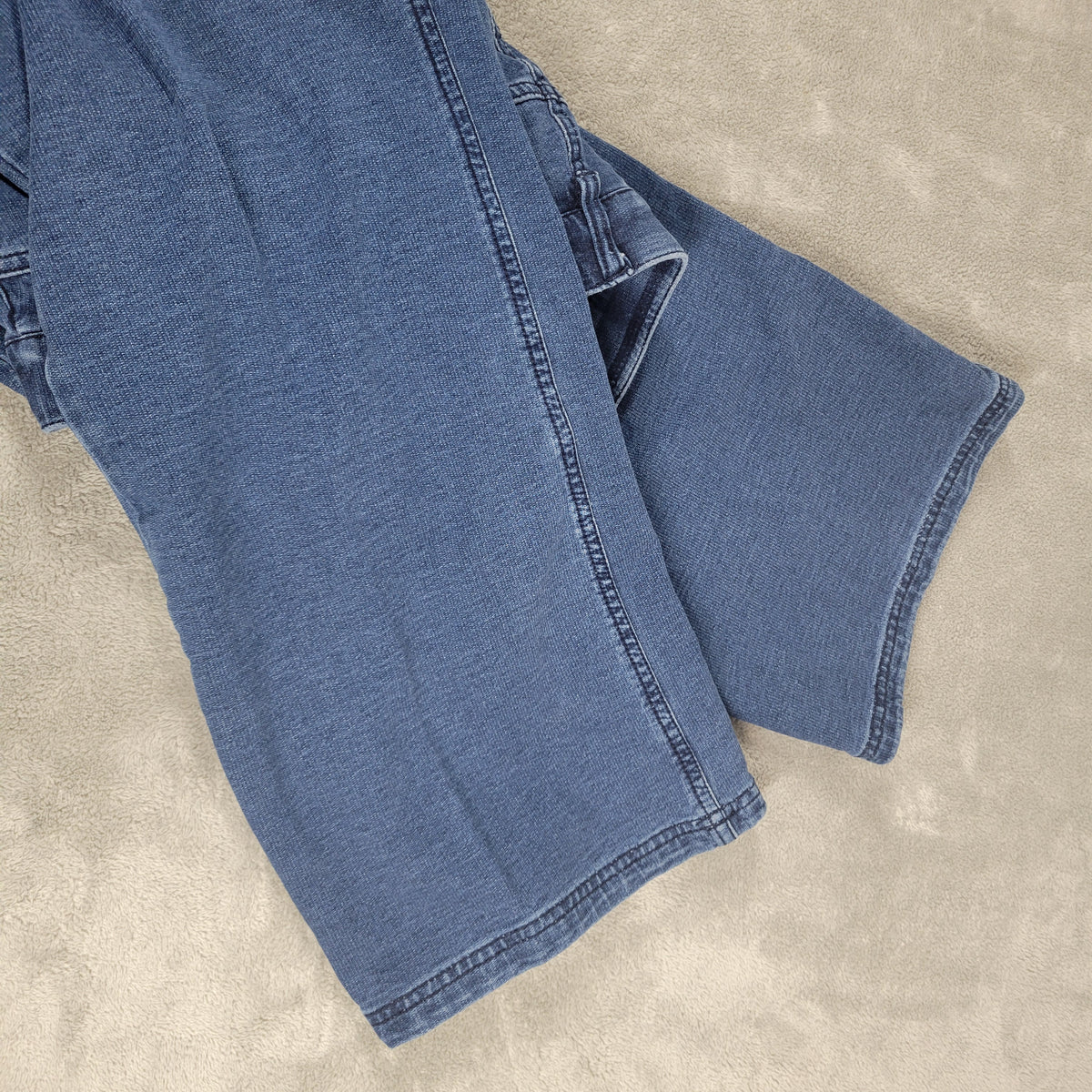 Denim & Co Jeans Womens 22WP Petite Plus Dark Wash Straight Leg Stretch Blue SL27E