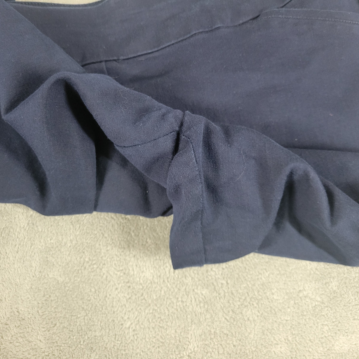Croft & Barrow Effortless Pants Womens 16W Short Blue Straight Pull On Elastic BLU47E