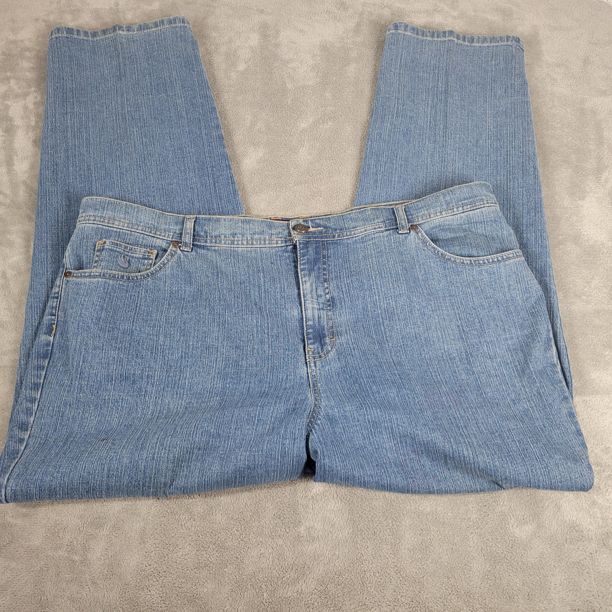 Gloria Vanderbilt Amanda Jeans Womens 20W Medium Wash Straight Leg Denim Plus SL7E