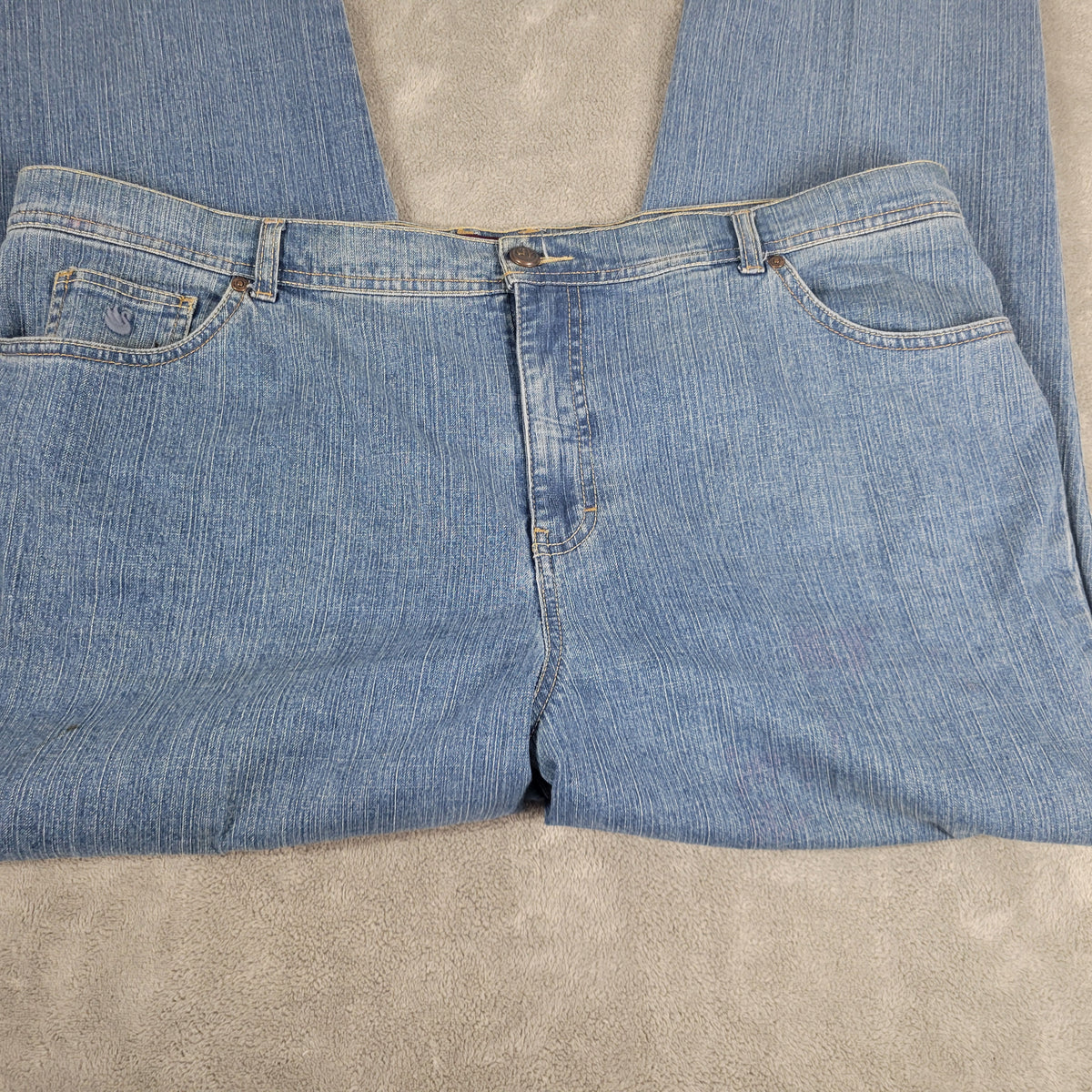 Gloria Vanderbilt Amanda Jeans Womens 20W Medium Wash Straight Leg Denim Plus SL7E