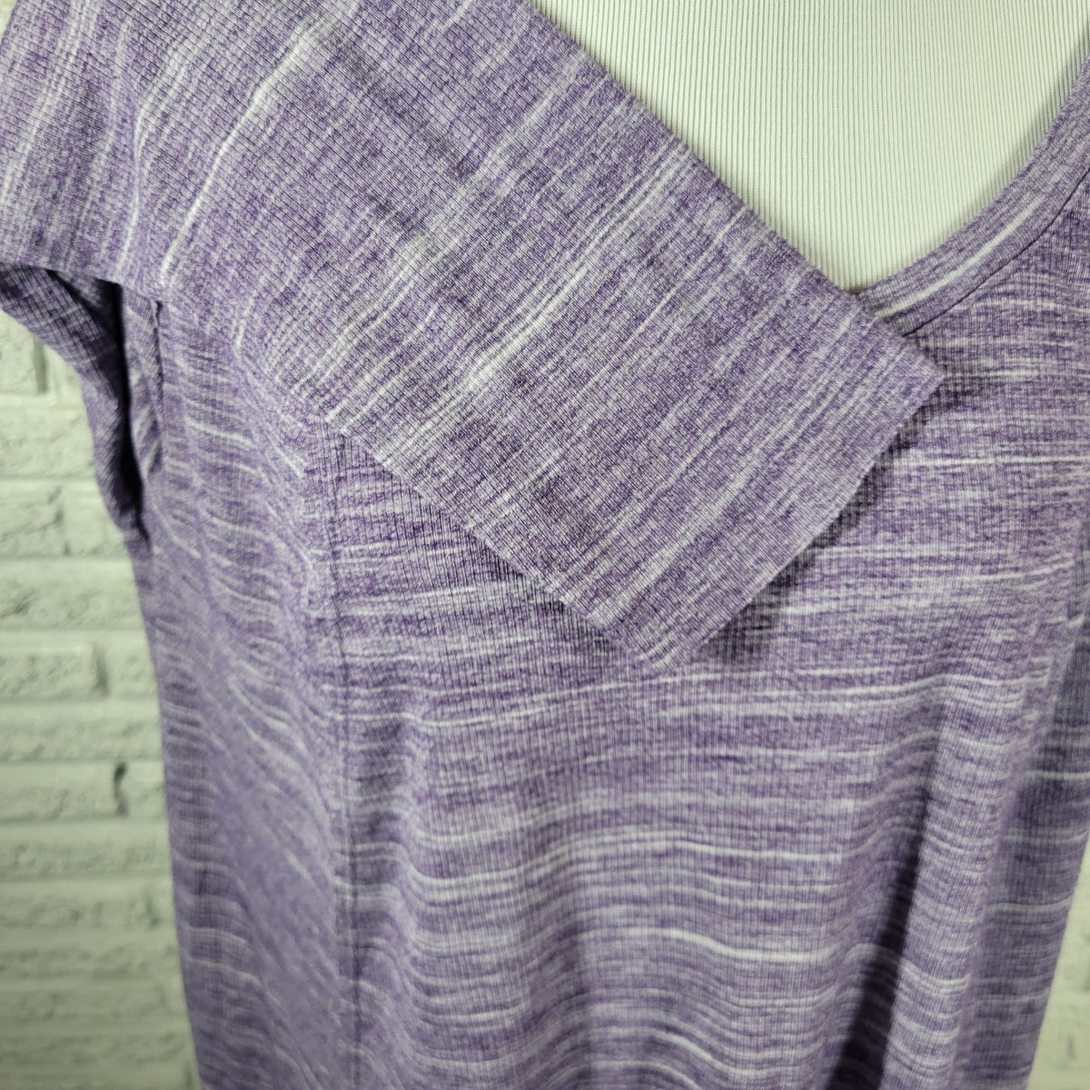Ava & Viv Womens Sweater 2X Purple Marled Pullover Round Neck Long Sleeve Knit PUR9E