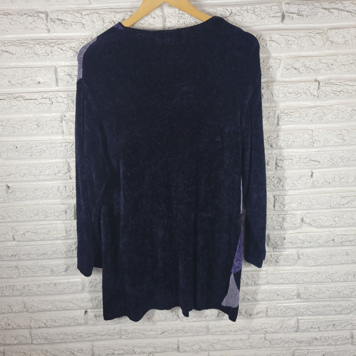 Charter Club 2X Plus Size Argyle Sweater Dress Knit Black Blue Crew Neck SWE41E