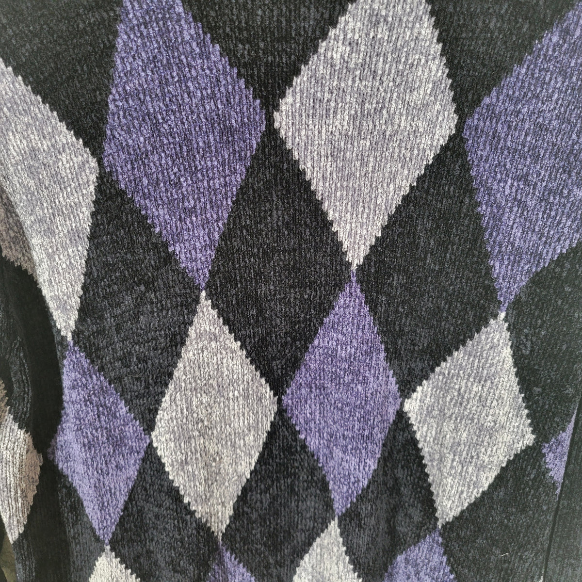 Charter Club 2X Plus Size Argyle Sweater Dress Knit Black Blue Crew Neck SWE41E