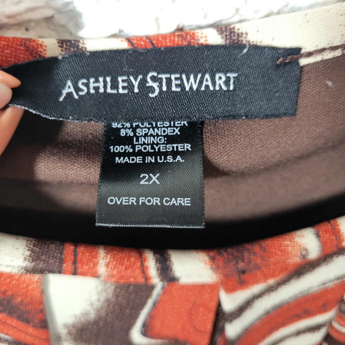 Ashley Stewart 2X Dress Plus Size Watercolor Slip Bubble Hem Sleeveless Mini WAT67E