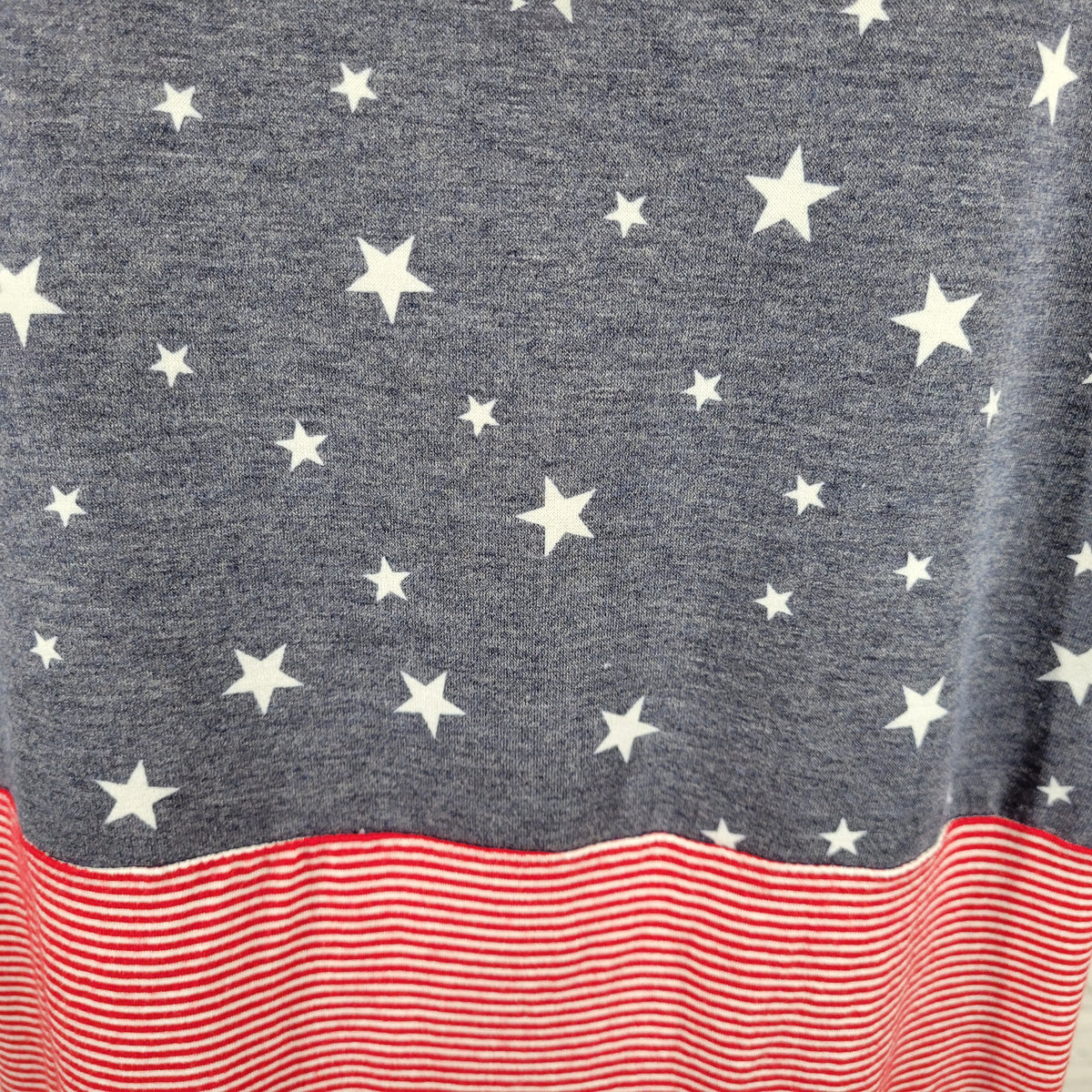Moa Moa Patriotic Tee 1X Plus Size Red White Blue Bell Sleeve T Shirt Top D2E