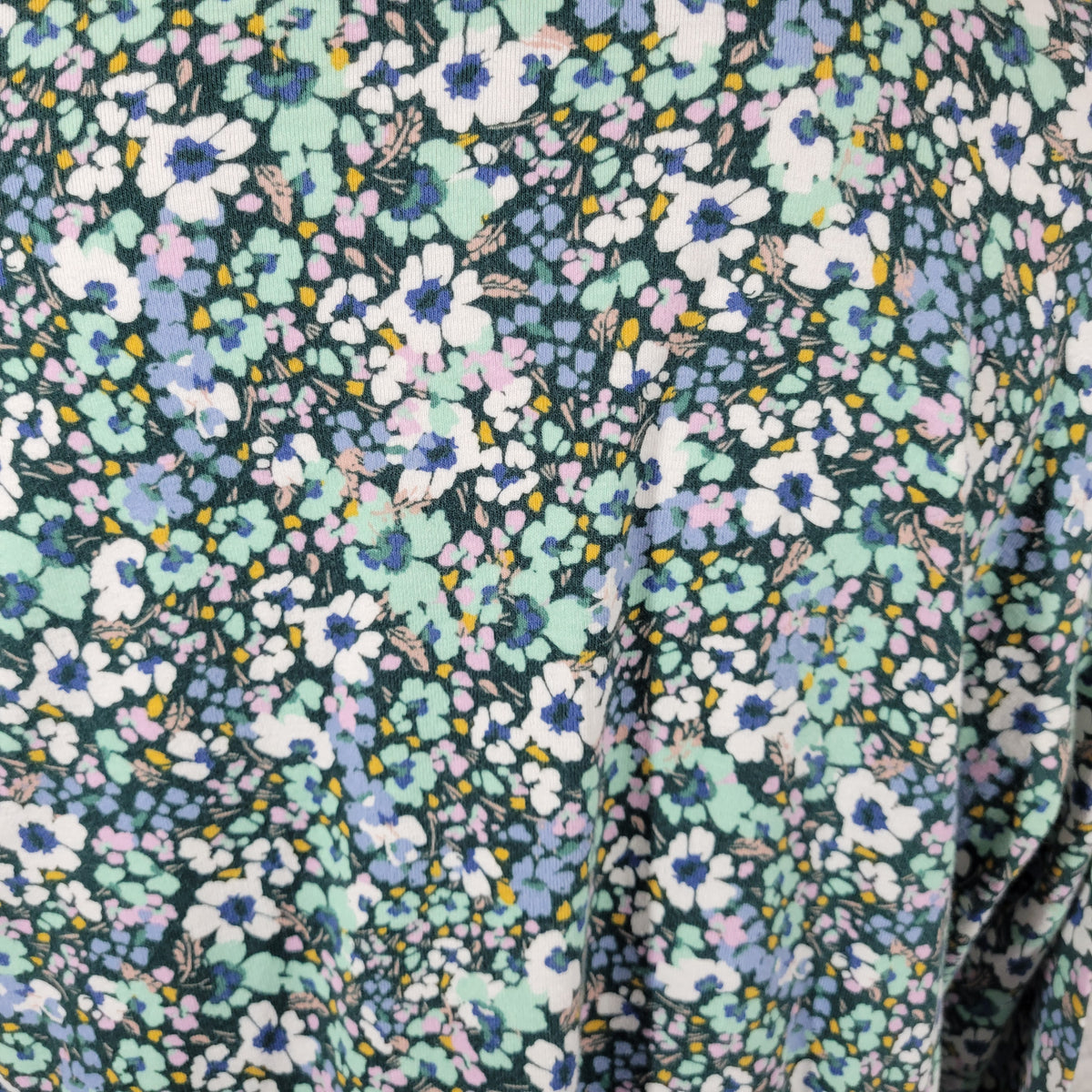 Croft & Barrow Tee Womens XL Floral Multi Color 100% Cotton Long Sleeve T-Shirt FLO318E