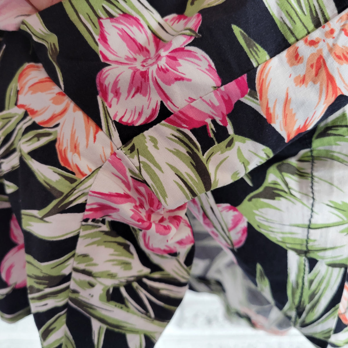 Croft & Barrow Skort Womens Plus 18 Floral Multi Color Cotton Zip Short Skirt FLO314E