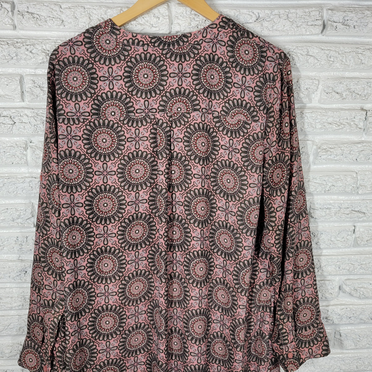 New York & Co Dress Womens XL Geometric V-Neck Long Sleeve Mini Pockets Lined GEO176E