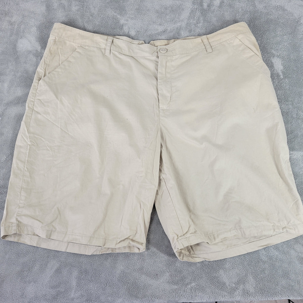 Columbia Shorts Womens 24W Beige Khaki Cotton Hiking Inseam 10.5 CASUAL C25E