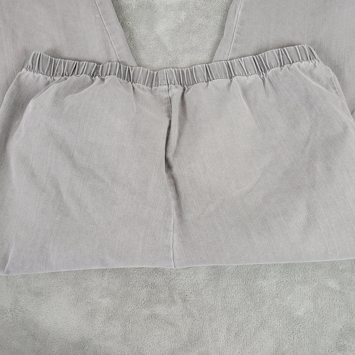 Woman Within Womens 26W Gray Capri Pants Pull On Elastic Waist Stretch Pockets CAP18E