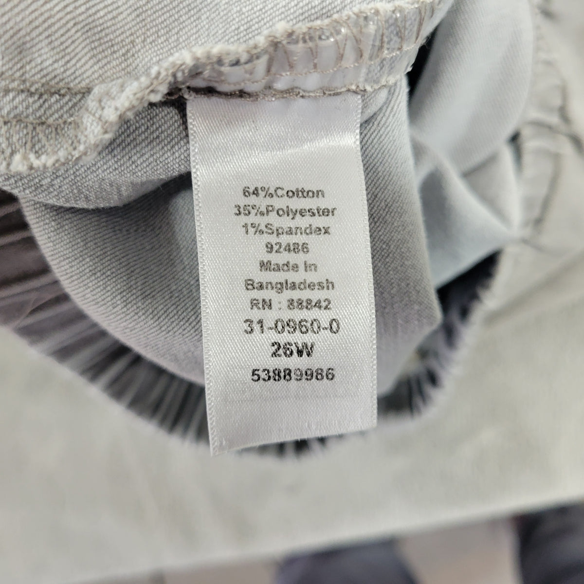 Woman Within Womens 26W Gray Capri Pants Pull On Elastic Waist Stretch Pockets CAP18E