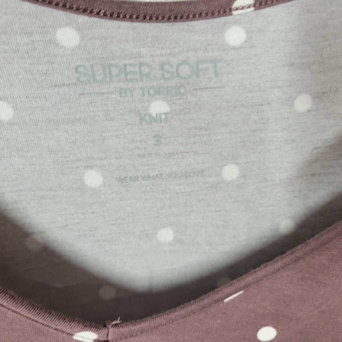 Torrid Super Soft Knits Top 3X Plus Smocked Polka Dot Sweetheart Embroidered GEO298E