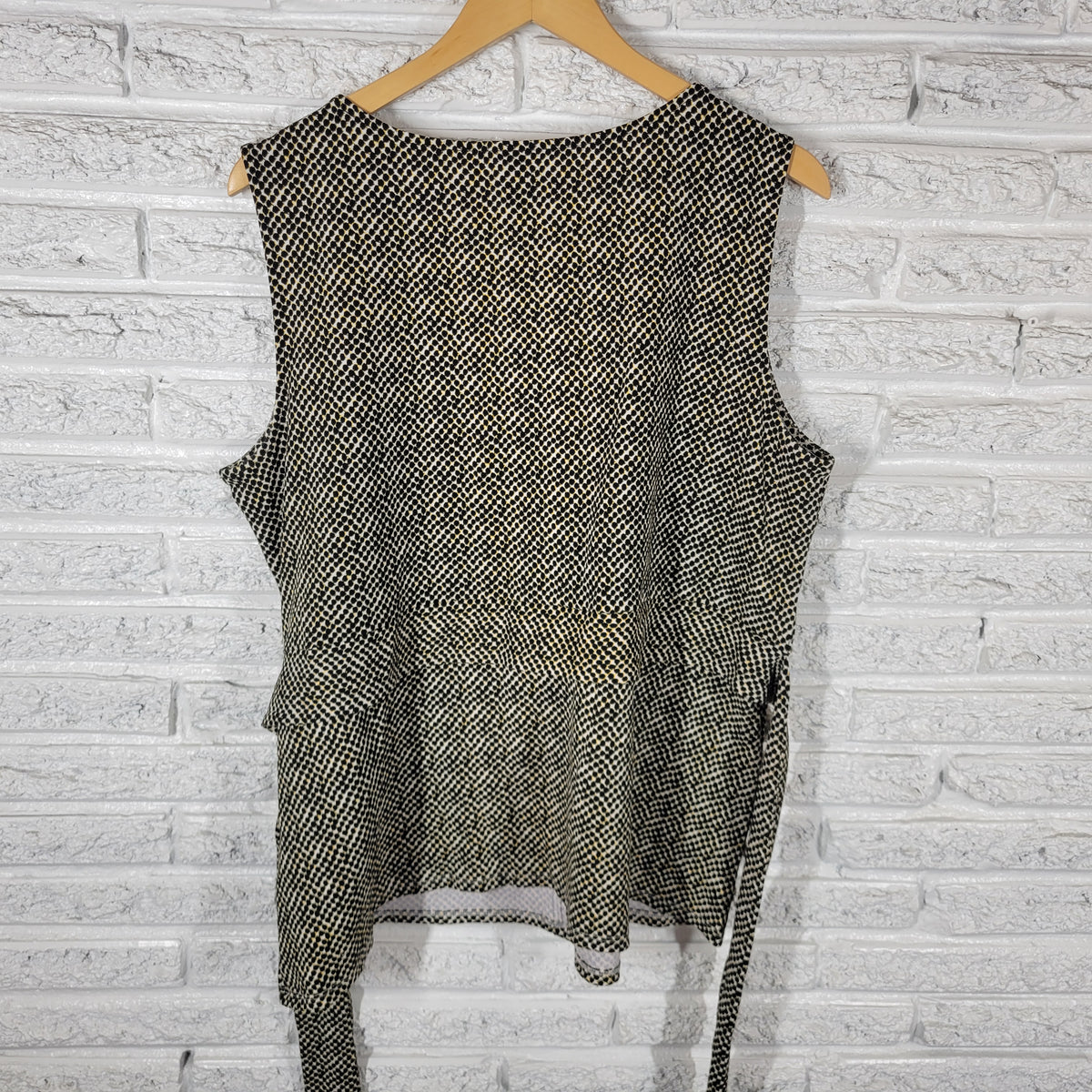 Worthington Women XXL Tank Top Animal Print Black Brown White Knit Belted Career ANI72E