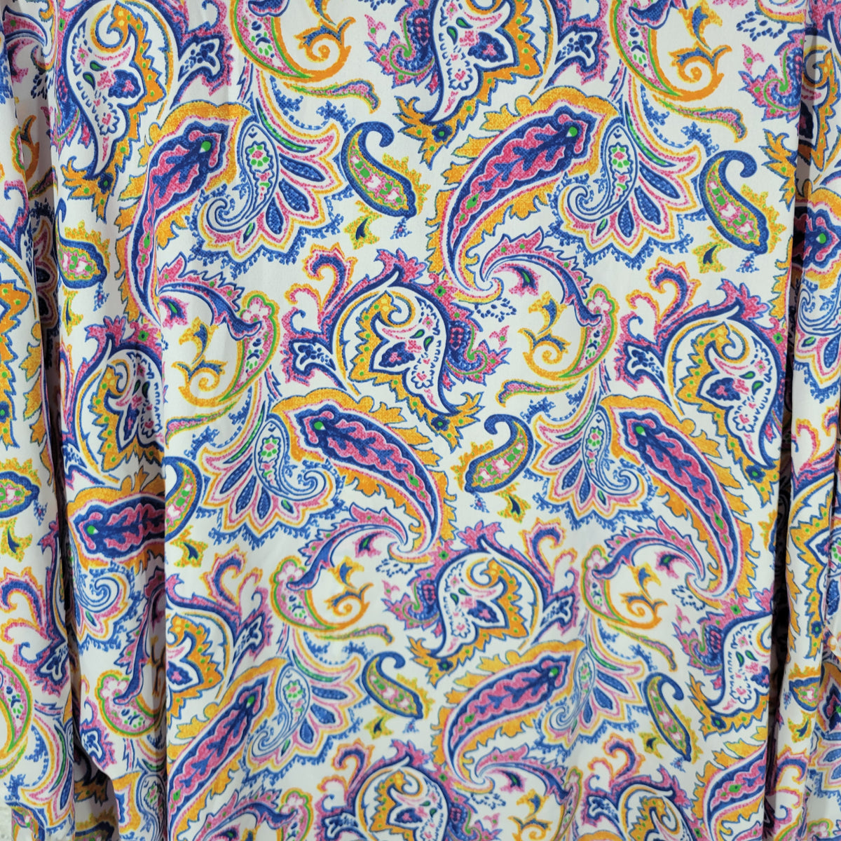 Westbound Women 2X Plus Kimono Top Paisley Multicolor V-Neck Asymmetric High Low